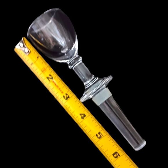 MIKASA Crystal Wine Bottle Stopper Cork Plug Wine Glass Goblet Shaped Vintage. - Picture 3 of 16